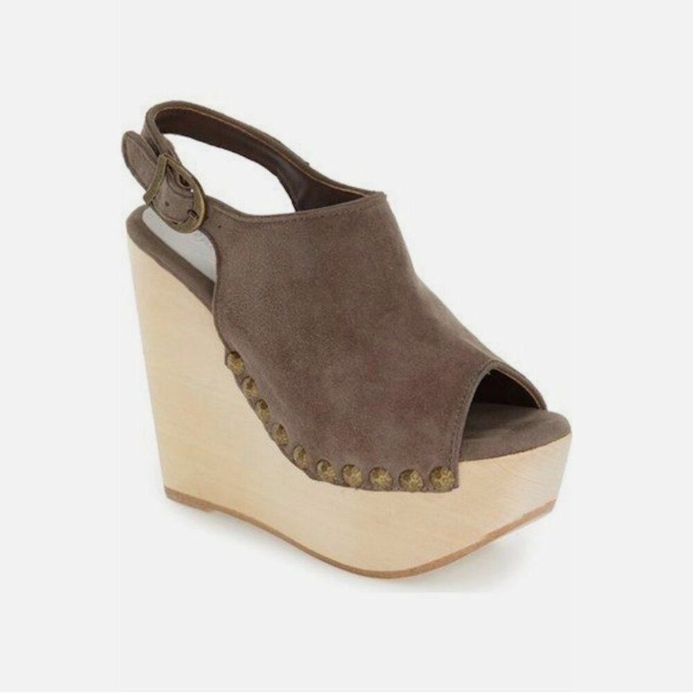 NWOB Jeffrey Campbell Snick Suede Wedge Platform Sandal